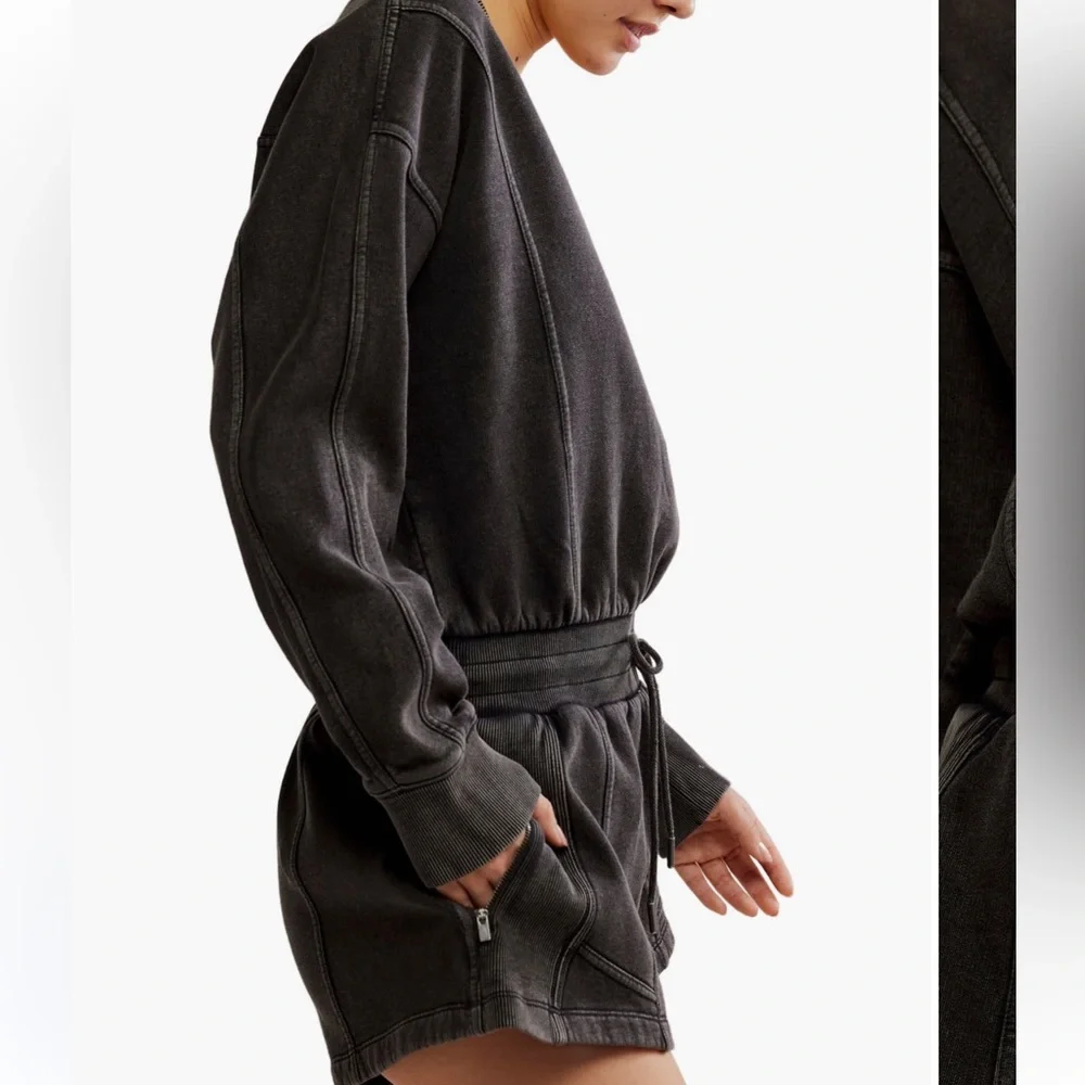 Free People Intercept Romper Black XL